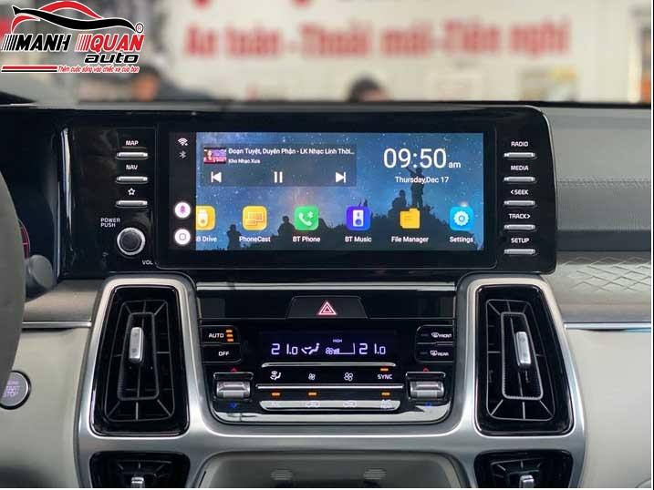 Lắp android box cho Kia Sorento 2022