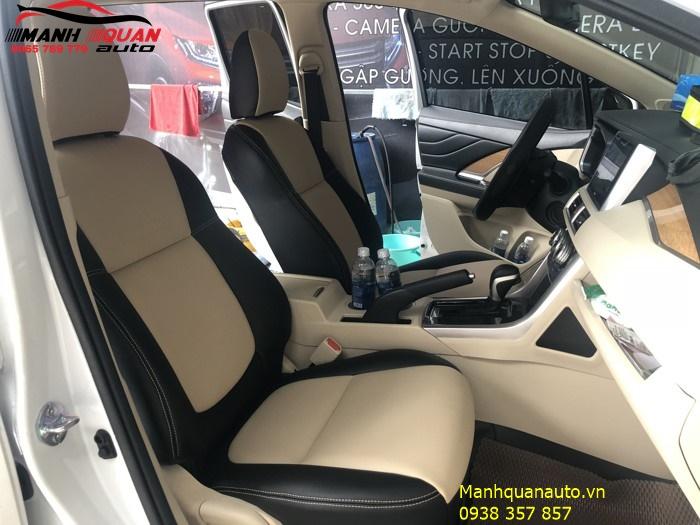 bọc lại ghế da cho Mitsubishi XpanderMạnh Quân Auto Da thật nên may nệm rất đẹp và sang trọng