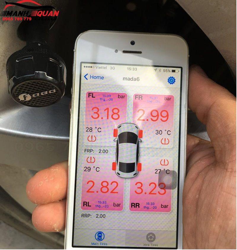 Hệ thống cảm biến áp suất lốp Mazda 6