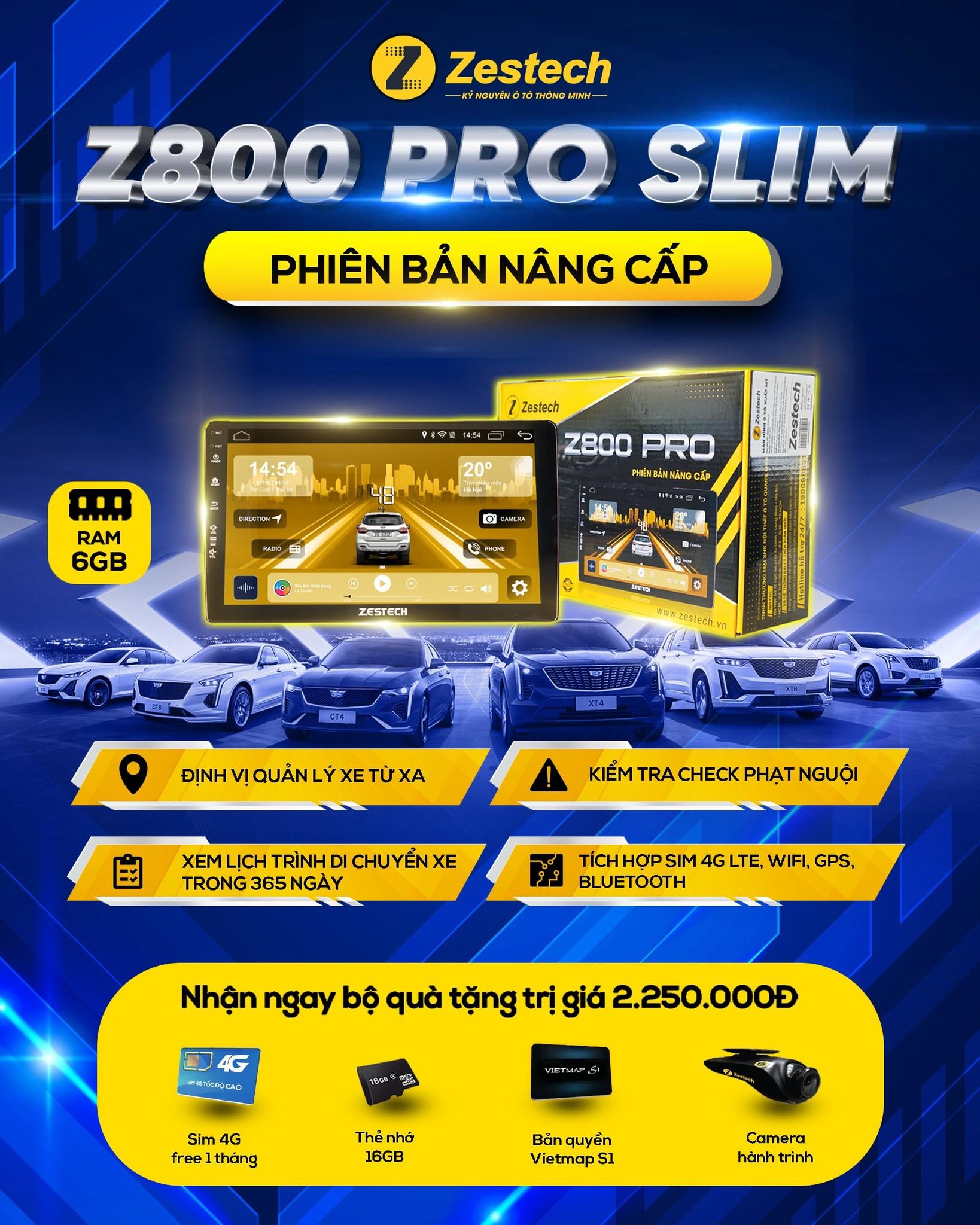 Màn hình Zestech Z800 New Slim chính hãng