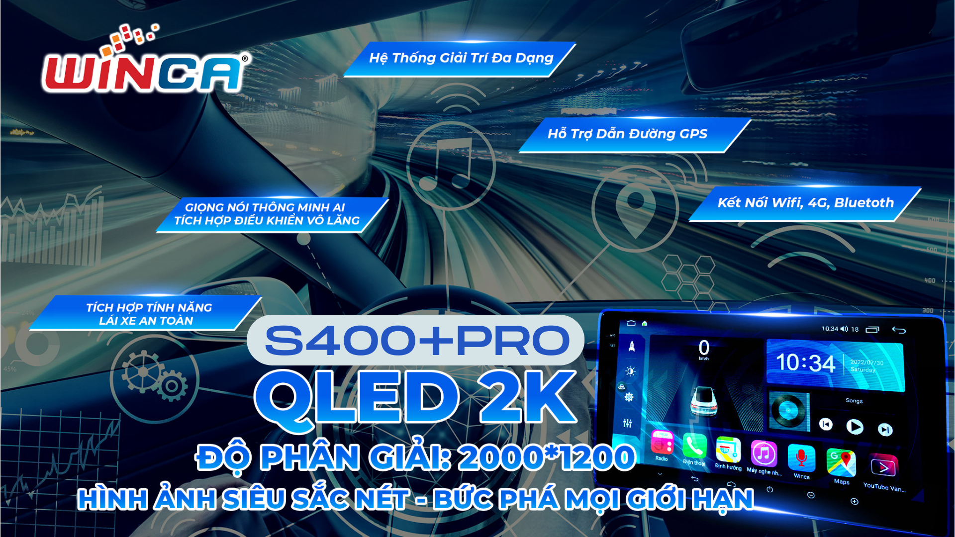 Tính năng của Màn hình Winca S400+ Pro Qled 