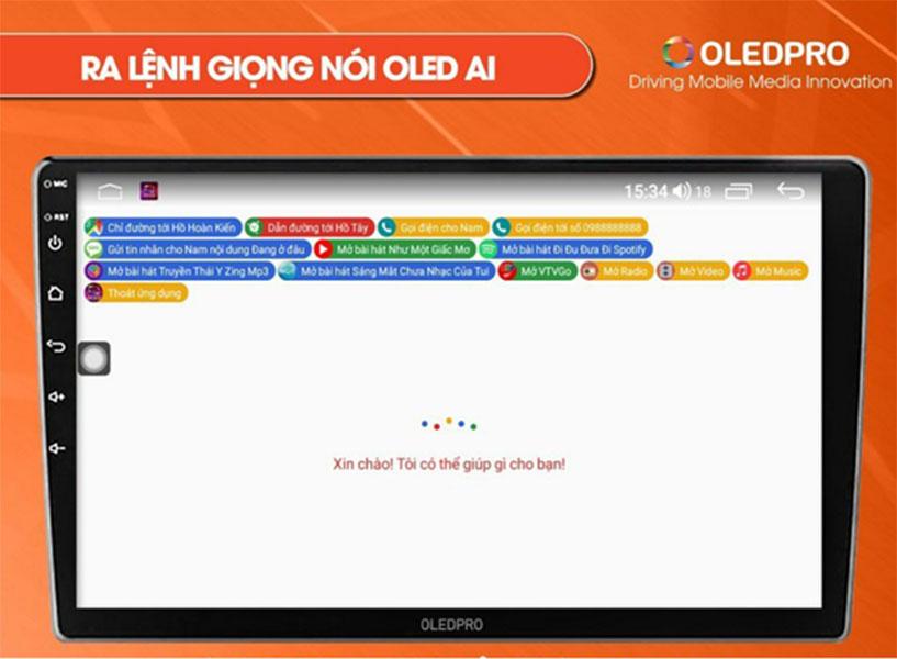 Ra lệnh giọng nói Oled AI