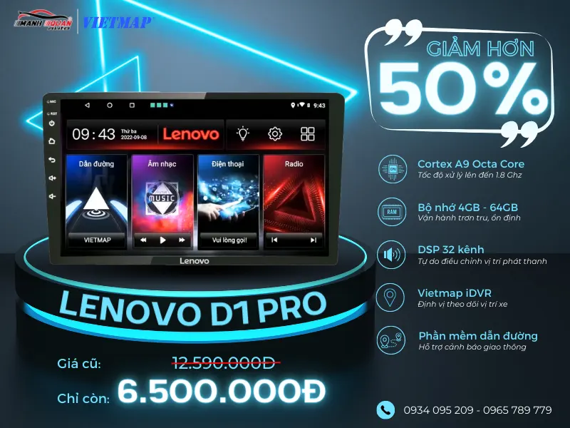 Bảng giá màn hình android Lenovo D1 Pro