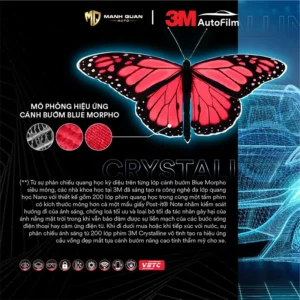 Phim cách nhiệt 3M Crystalline với công nghệ quang học độc quyền Blue Morpho