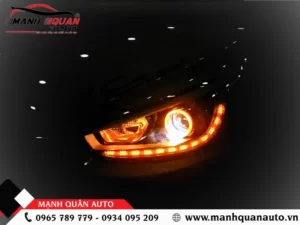 Hyundai accent do led mi duoi chay 2 che do den vong led angel eye doc dao