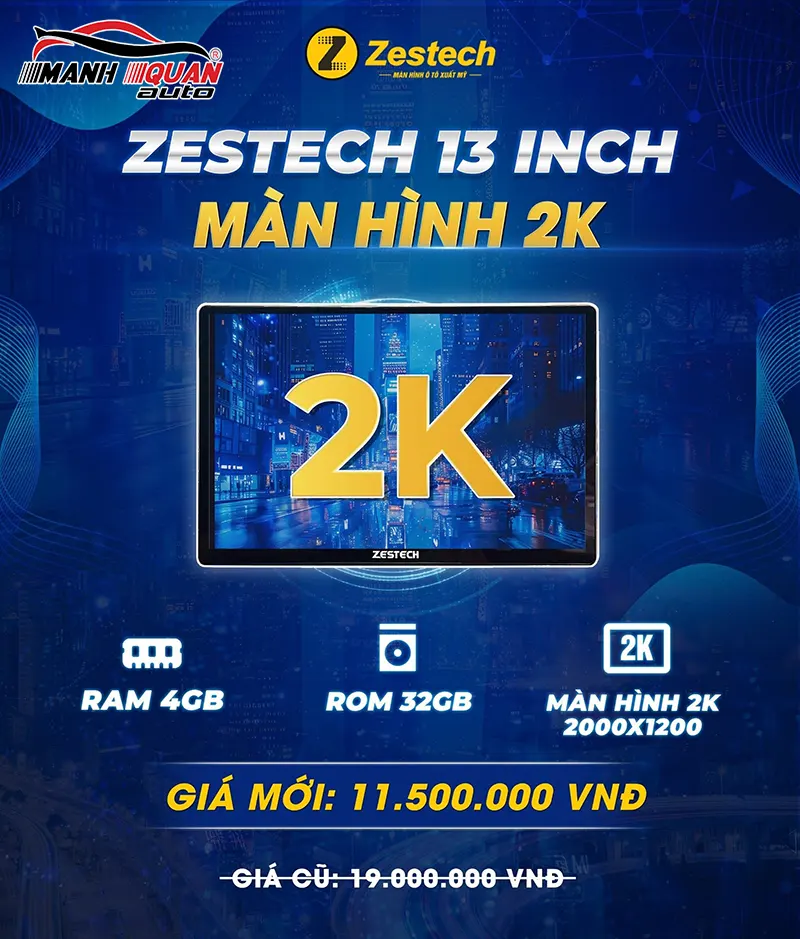 Bảng giá màn hình Zestech 13 inch 2K