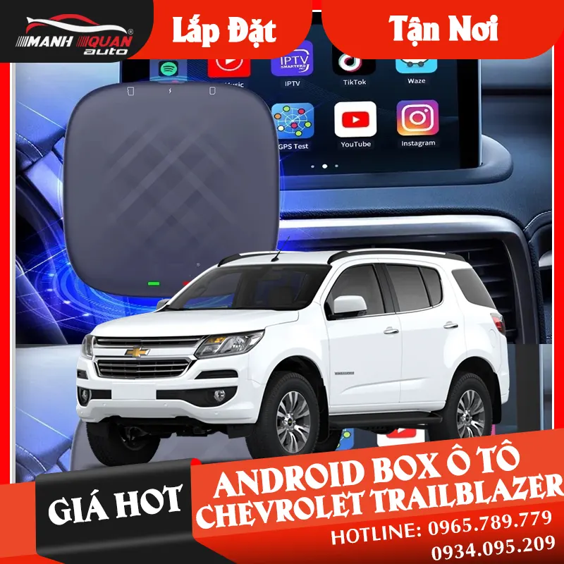 【 Giá Hot 】 Gắn Android Box Cho Xe Chevrolet Trailblazer | Loại tốt