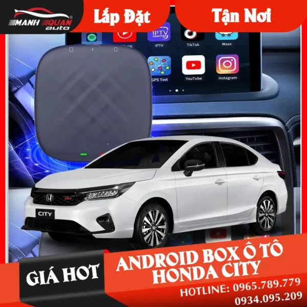 【 Giá Hot 】 Gắn Android Box Cho Xe Honda City | Loại tốt