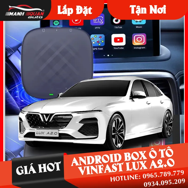 【 Giá Hot 】 Gắn Android Box Cho Xe Vinfast Lux A2.0 | Loại tốt 1️⃣