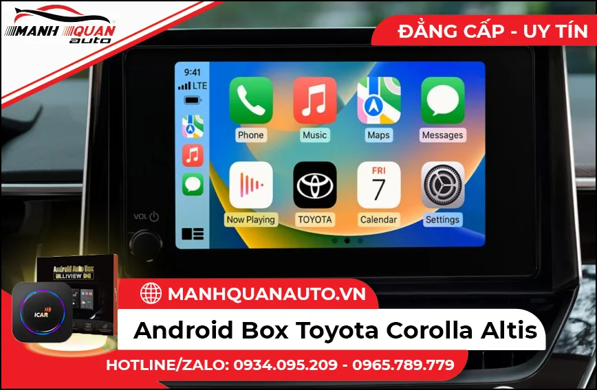 Gia Lap Android Box Cho Toyota Corolla Altis