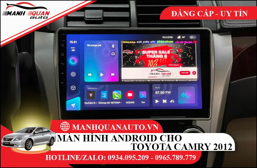 Màn hình android xe Toyota Camry 2012-2014