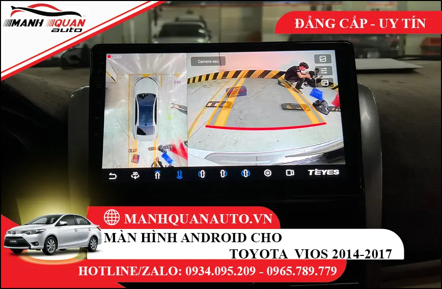 Màn hình android cho Toyota Vios 2014-2017