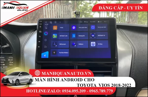 Màn hình android cho Toyota Vios 2018-2022
