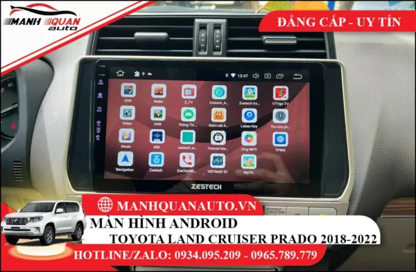 Màn hình android Toyota Land Cruiser Prado 2018-2022