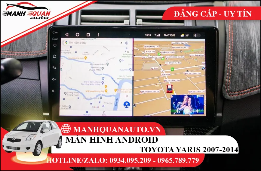 Màn hình android Toyota Yaris 2007-2014