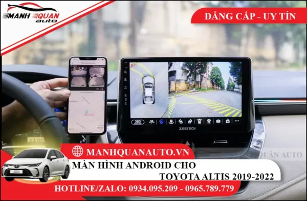 Màn hình android cho toyota Altis 2019-2022