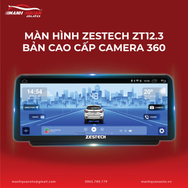 Màn hình Zestech ZT12.3 bản cao cấp camera 360