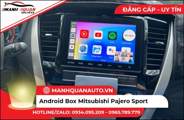 Lắp Android Box Cho Mitsubishi Pajero Sport