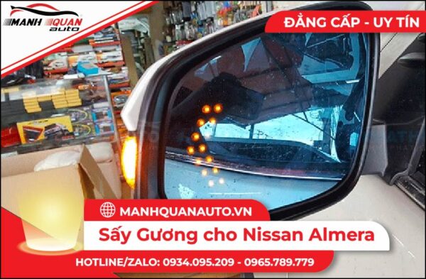 Sấy gương cho Nissan Almera