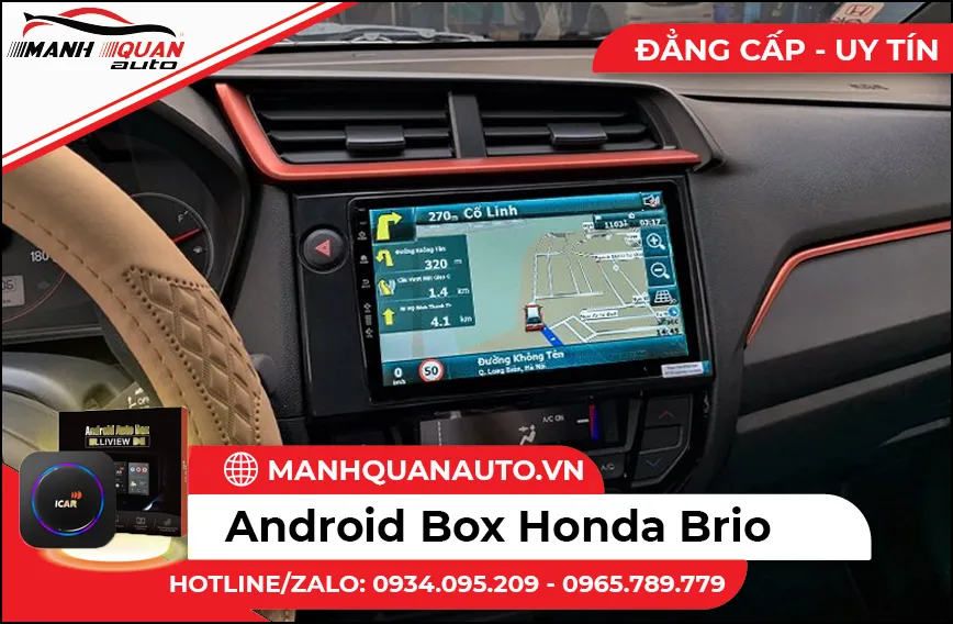 Lap Android Box Cho Honda Brio