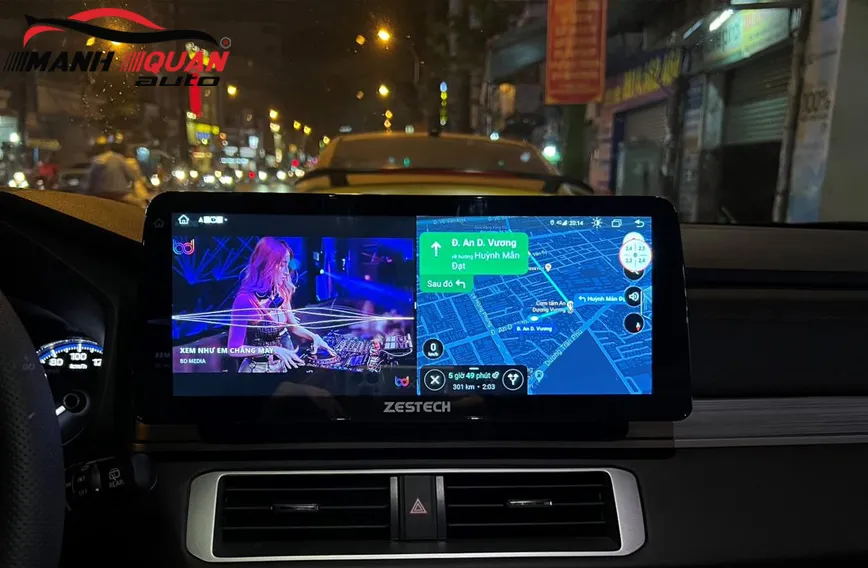 Địa chỉ lắp đặt màn hình android Zestech cho ô tô tại Long Xuyên
