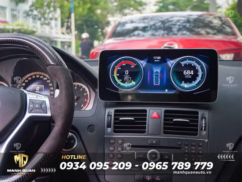 Màn hình android Fly cho Mercedes Benz C Class 2007-2010