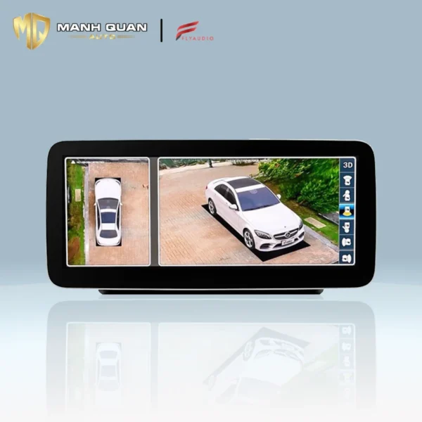 Màn hình android Fly cho Mercedes Benz GLC 2016-2020 liền cam 360