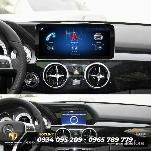 Trước và sau lắp màn hình android cho Mercedes Benz GLK 2009-2015 4.5