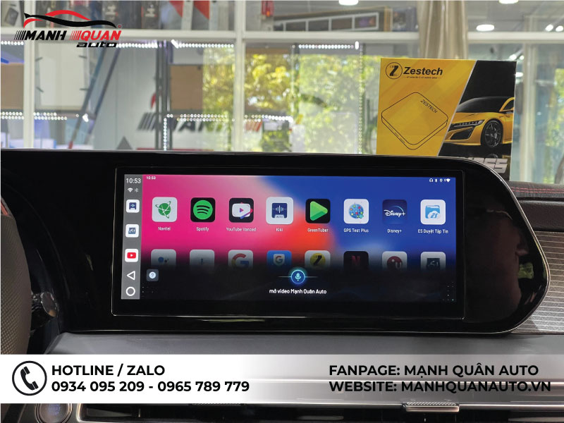 Gắn android box giúp bổ sung thêm các tính năng và tiện ích mà màn hình zin Hyundai Palisade 2023 không có.