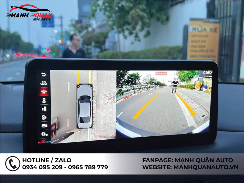 Tại Mạnh Quân Auto, lắp màn hình liền Camera 360 không ảnh hưởng đến zin xe Mazda CX-5 2023 và được bảo hành chính hãng 02 năm.