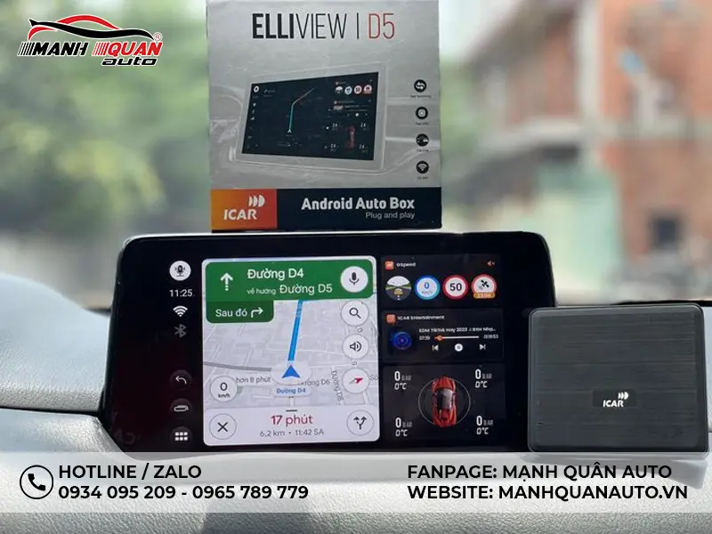 Lắp android box Elliview chính hãng, uy tín tại Mạnh Quân Auto.