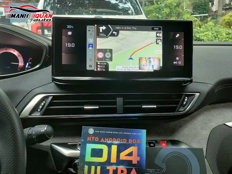 Android box HTD tích hợp các ứng dụng bản đồi tốt nhất hiện nay, hỗ trợ lái xe an toàn.
