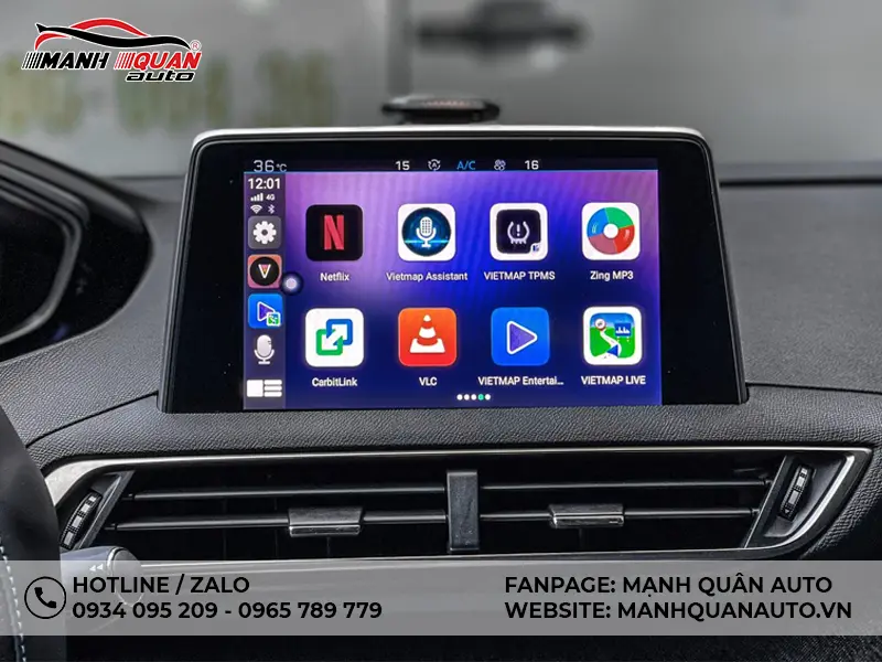 Màn hình zin của xe sẽ được bổ sung hàng loạt tính năng và tiện ích giải trí tương tự như màn hình android.