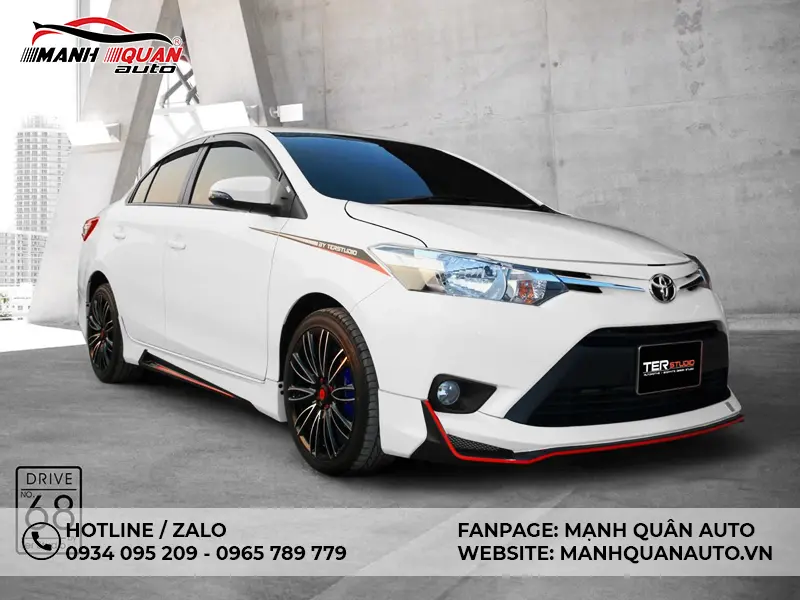 Body Kit Toyota Vios Sedan 2015 Mẫu Drive 68 Series