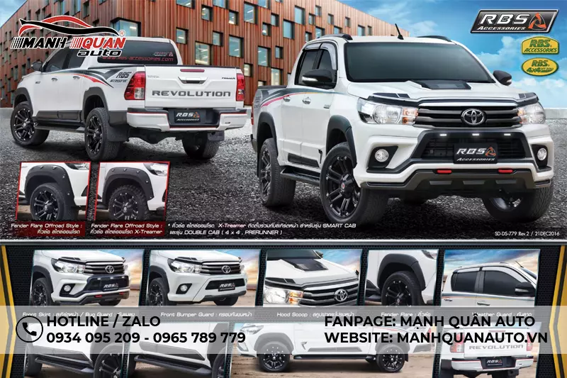 Tại sao nên lắp body kit mẫu RBS cho Toyota Hilux 2018 - 2019