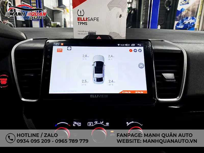 Icar ADI4+ hiển thị thông tin rõ ràng trên màn hình android của xe.