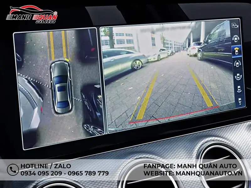 Camera 360 độ hỗ trợ lùi và đỗ xe an toàn.