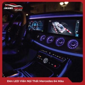 Đèn Led viền nội thất Mercedes 64 màu