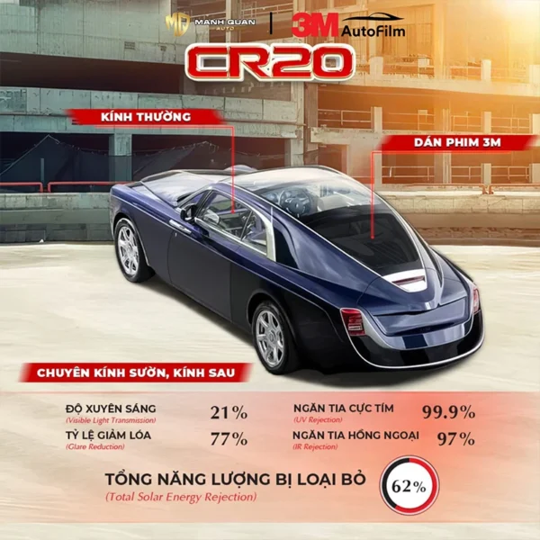 Phim cách nhiệt 3M Crystalline CR20