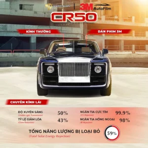 Phim cách nhiệt 3M Crystalline CR50 kính lái