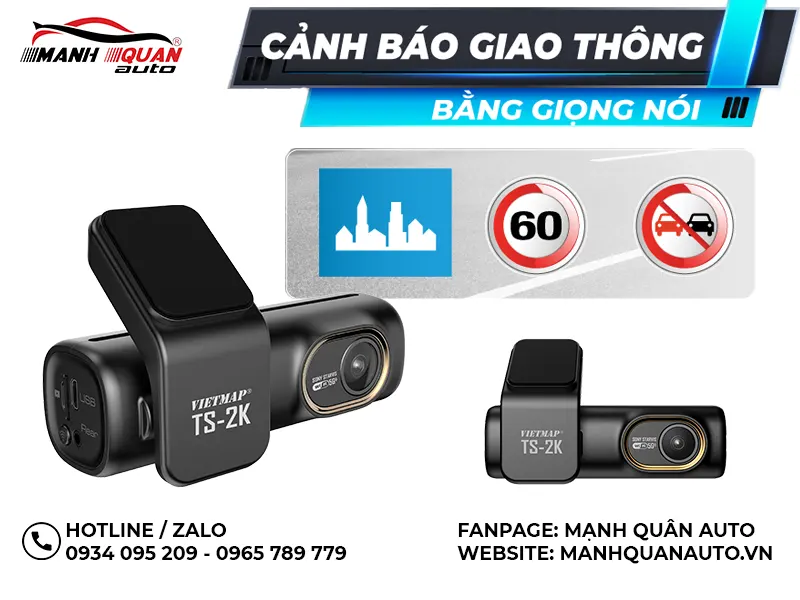 Camera Vietmap được trang bị tính năng cảnh báo giao thông bằng giọng nói, giúp người dùng tập trung lái xe hơn