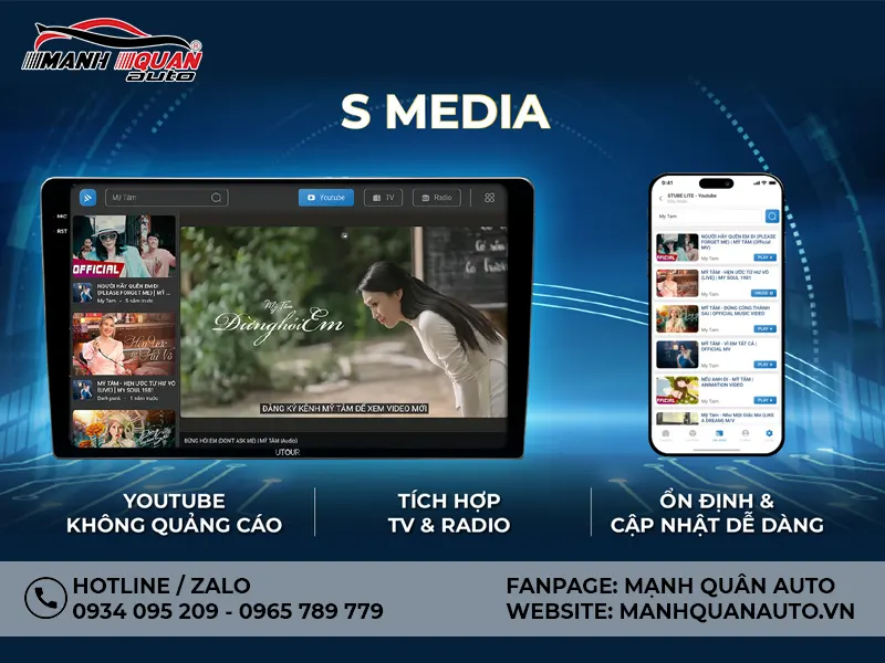 Giải trí cùng S Media trên màn hình US360 - i12.