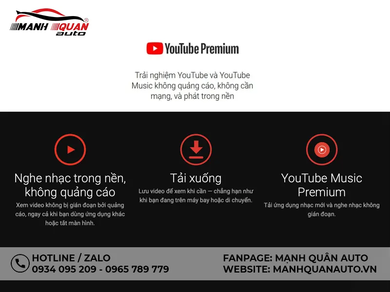 Cải thiện trải nghiệm xem video với Youtube Premium.