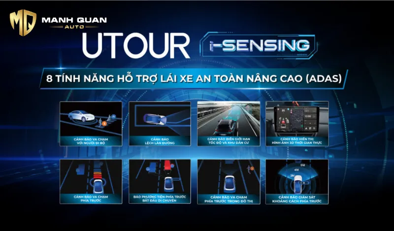 Công nghệ Utour i-sensing hỗ trợ người lái an toàn hơn với 8 tính năng ADAS