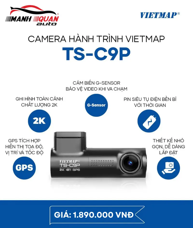 Bảng giá camera hành trình Vietmap TS-C9P