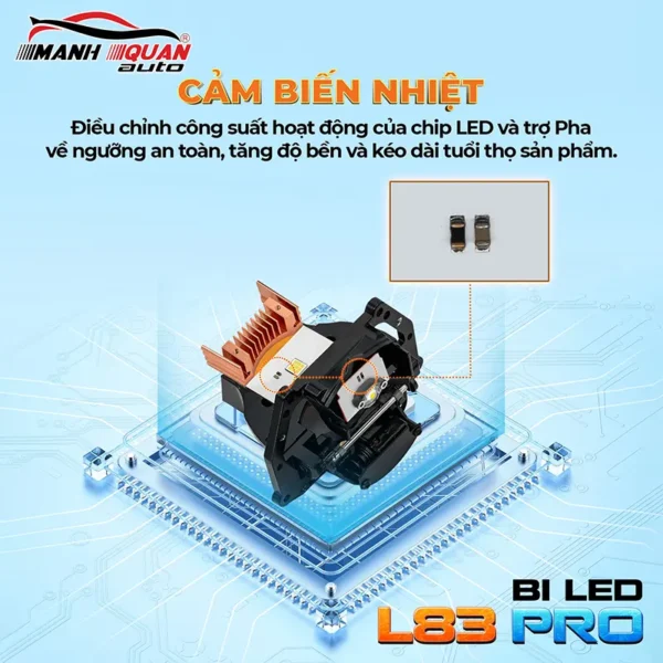 Chip cảm biến nhiệt hỗ trợ quá trình hoạt động của bi led thêm hiệu quả