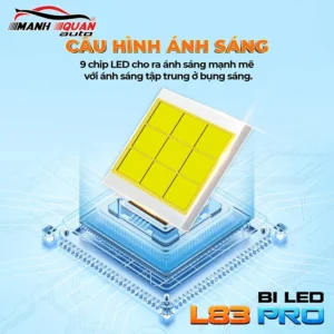 Henvvei L83 Pro sử dụng 9 chip led mang đạt công suất 60W cho chế độ Cos