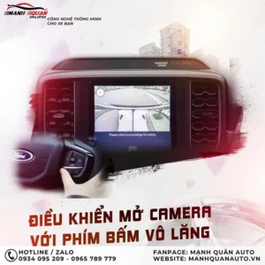 Dễ dàng mở các góc camera cần quan sát thông qua nút trên vô lăng