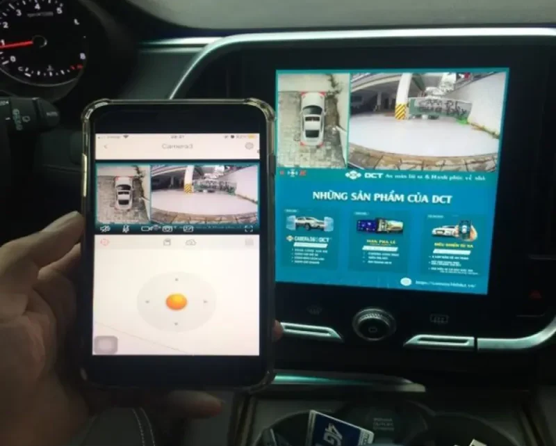Camera 360 DCT T3 Online Quan sát toàn cảnh của xe online ngay trên điện thoại