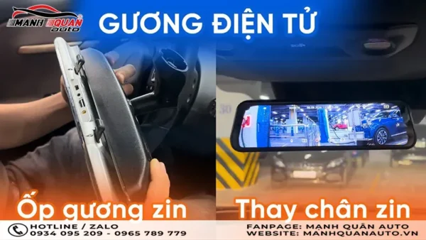 Azcam G1 4K sử dụng chân gương theo xe, phù hợp với mọi dòng xe